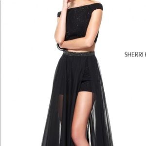 Sherri Hill Black two piece dress